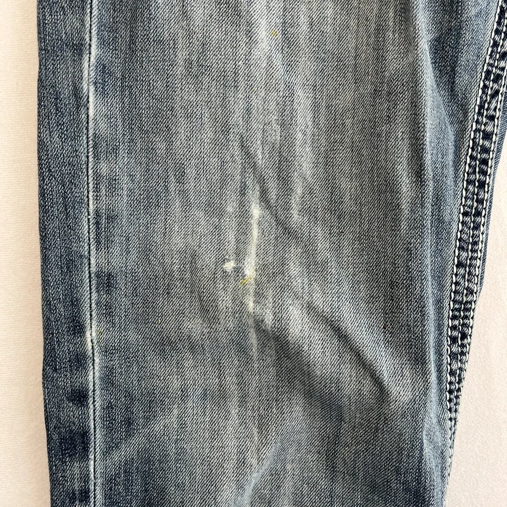Bke‎ Jeans Men's Size 32R (31x30) Carter Straight Distressed Buckle Denim Blue